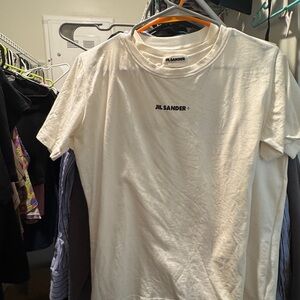 Jil Sander Cream Logo T-Shirt